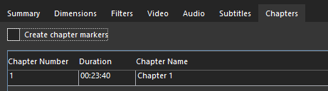 Turning off chapter markers