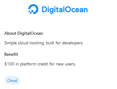 Current 100€ value of the DigitalOcean credit in the Github Education Pack