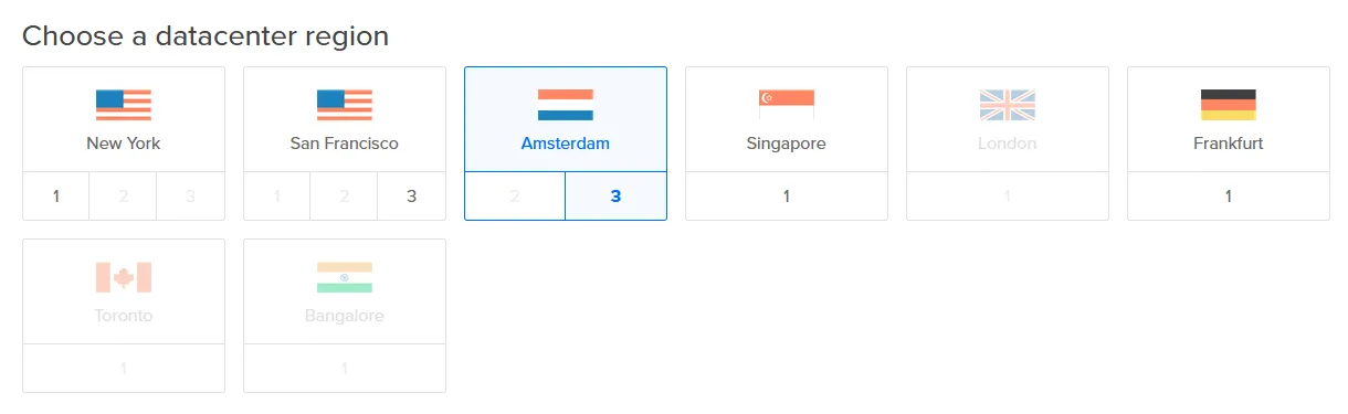 Datacenter selection