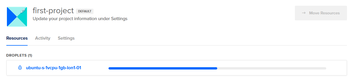 Droplet progress bar