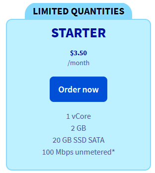 3.5€ a month starter VPS