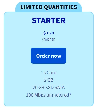 3.5€ a month starter VPS