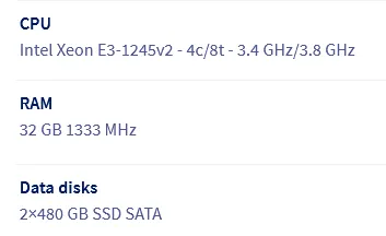 My current server specs