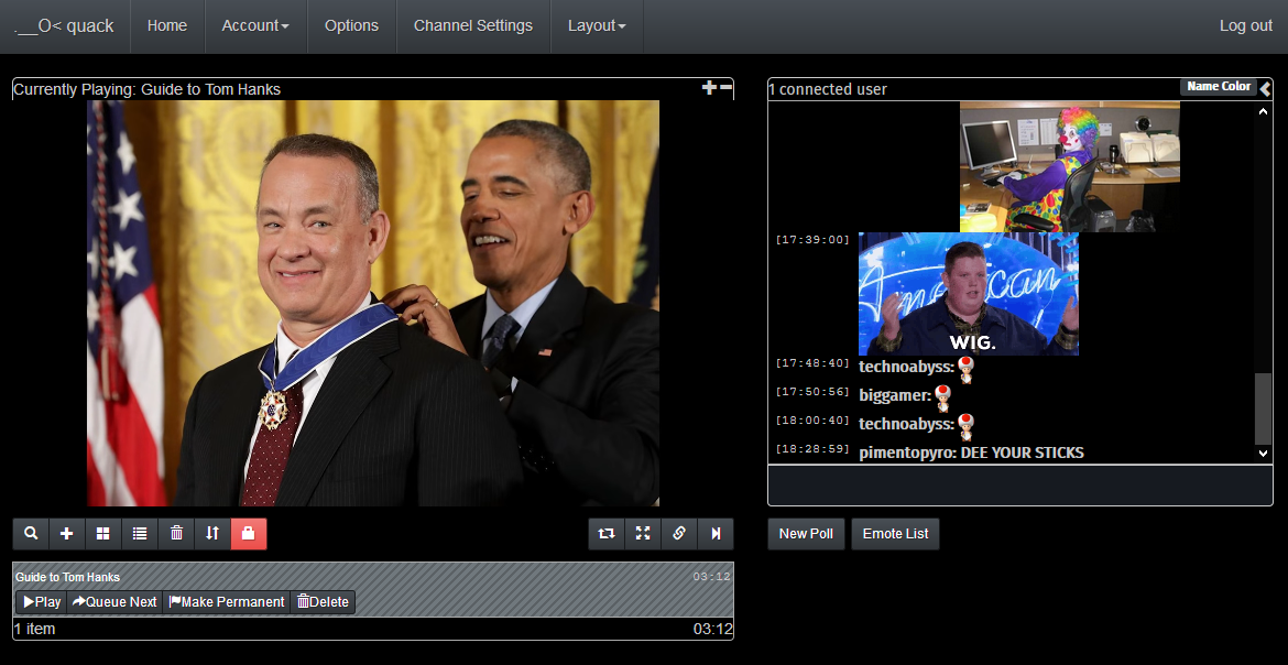 Image of what Cytube looks like.